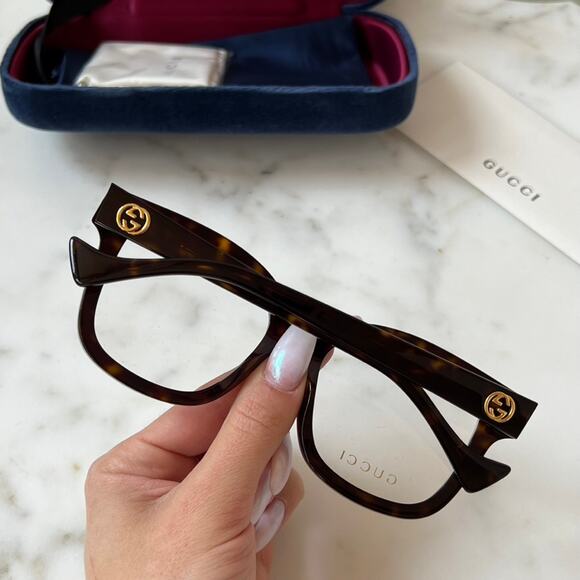 NEW Gucci GG1258O Brown Oversized Square Eyeglasses Frames - Picture 4 of 8